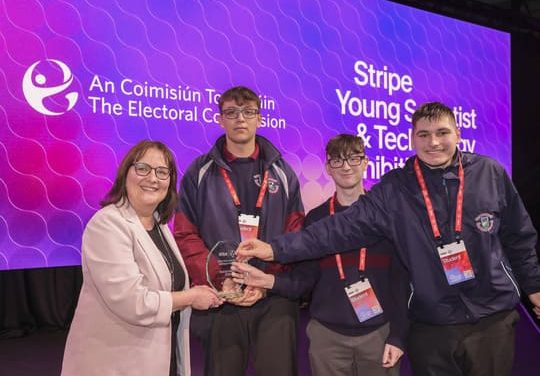 Meath’s Boyne Community School Team Awarded First Ever Young Scientist Democracy and Elections Award